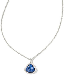 Kendra Scott Kendall Silver Pendant Necklace in Blue Dumortierite