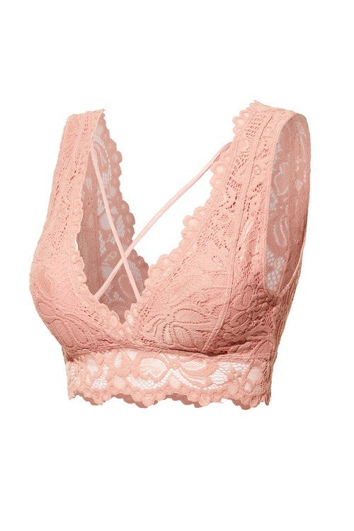 Love Yourself Lace Bralette in Mauve