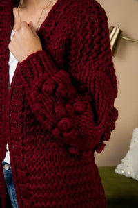 Heart You Burgundy Cardigan