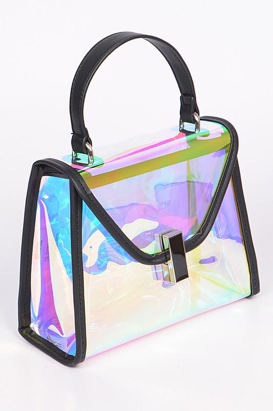 Supernova Reflective Clear Clutch