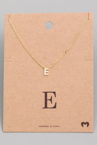 Gold Mini Initial Necklaces Letters A-K