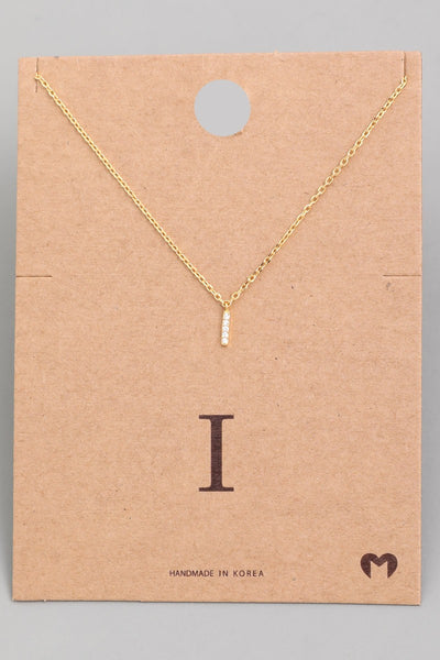 Gold Mini Initial Necklaces Letters A-K