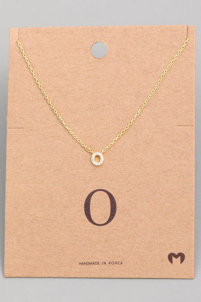Gold Mini Initial Necklaces Letters L-Z