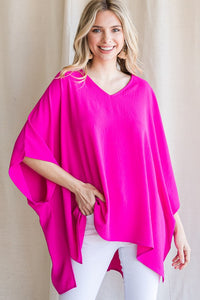 Versatile V Neck in Hot Pink