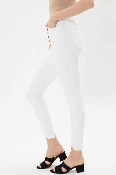 Savannah Frayed White Jeans