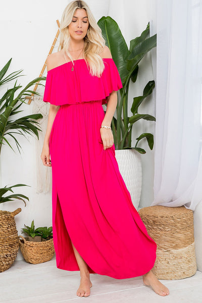 Simply Stylish Maxi Dress in Hot Pink