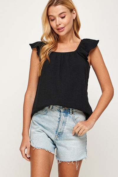 Right Choice Ruffle Top in Black