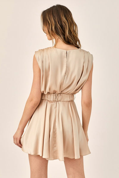 Abby Belt Dress in Beige