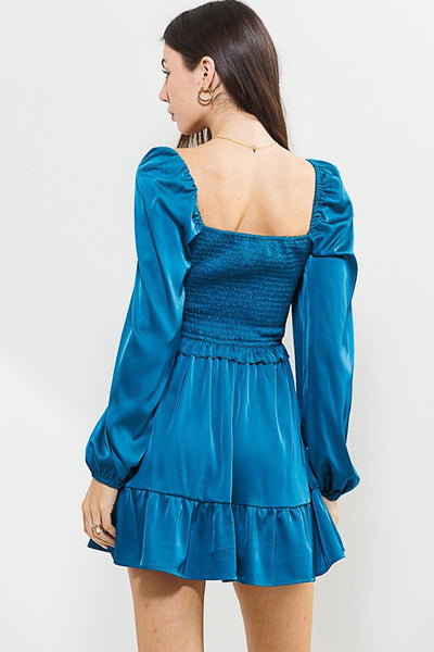 Carson Tunic Dress in Teal