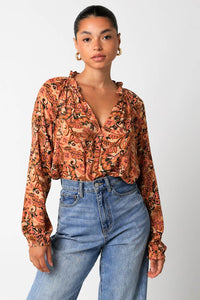 Warm Impressions Paisley Top