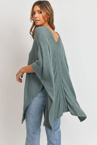 Gatlinburg Poncho Top in Teal