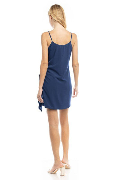 Simply Perfect Wrap Tie Dress in Navy