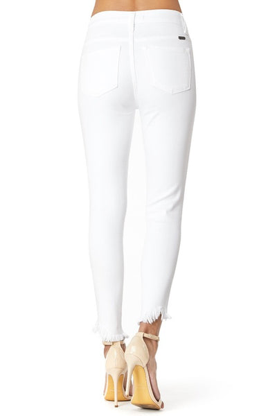 Key West Frayed White Jeans
