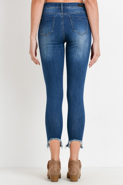 Hollywood High Waist Frayed Jeans