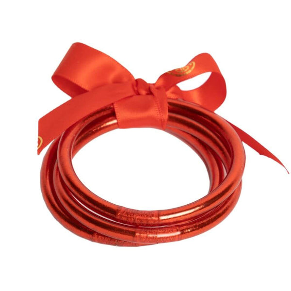 BuDhaGirl All Weather Bangles - Crimson (Set of 3)