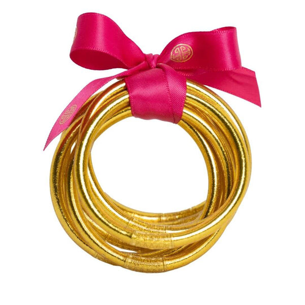 BuDhaGirl All Weather Bangles - Gold (Set of 9)