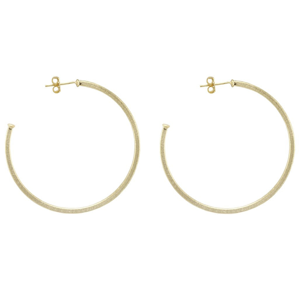 SHEILA FAJL Perfect Hoops in Brushed Gold