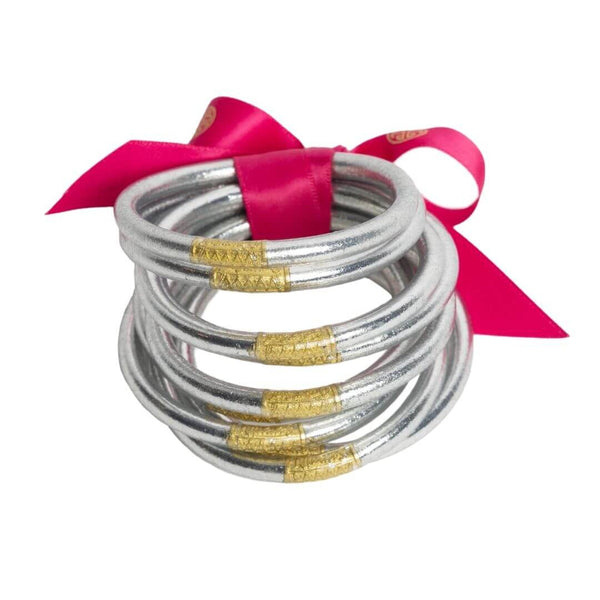 BuDhaGirl All Weather Bangles - Silver (Set of 9)