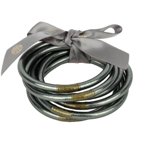 BuDhaGirl All Weather Bangles - Graphite (Set of 6)