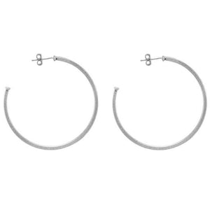 SHEILA FAJL Perfect Hoops in Brushed Silver