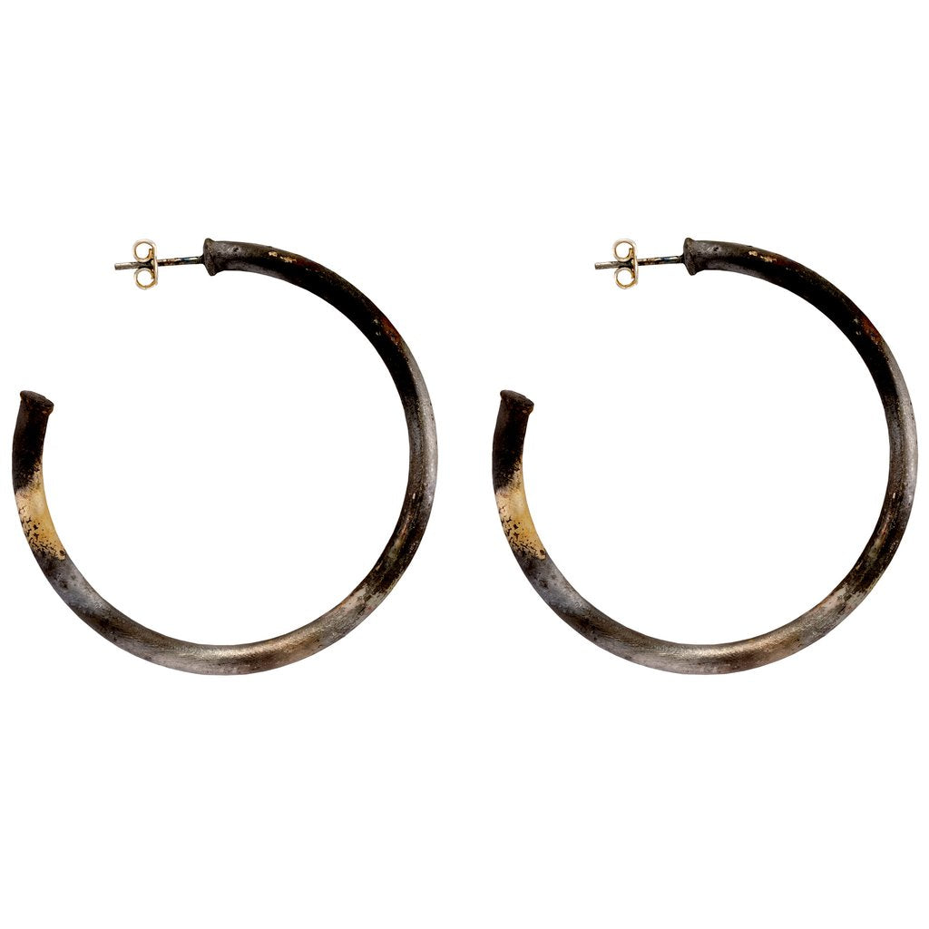 Sheila Fajl Small Everybody's Favorite Hoops in Burnished Silver