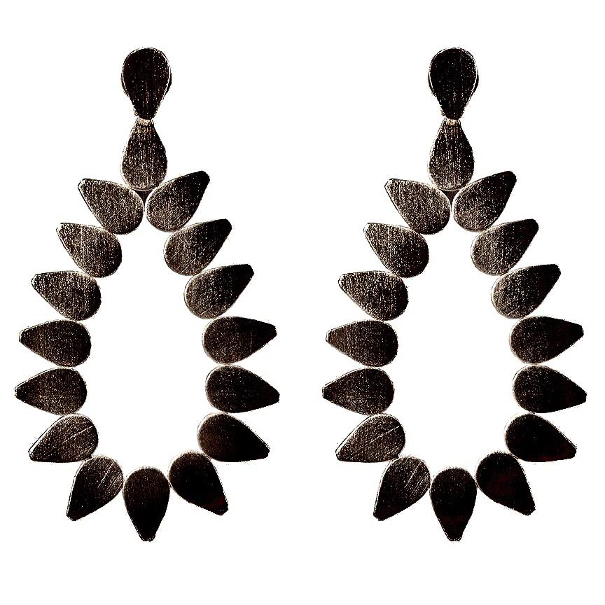 Sheila Fajl Livia Earrings in Gunmetal