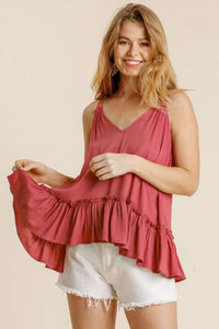 Stacy Tank Top in Rose Pink
