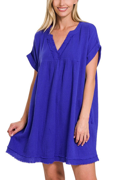 Skylar Tunic Dress in Royal