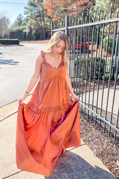 Cinnamon Sweet Knot Maxi Dress