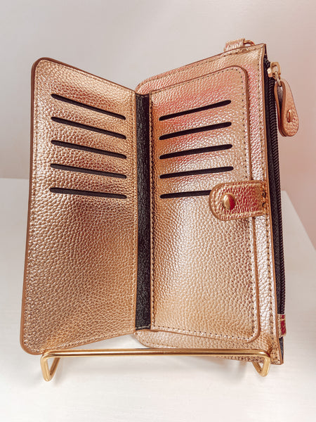 Rose Gold Wallet Wristlet