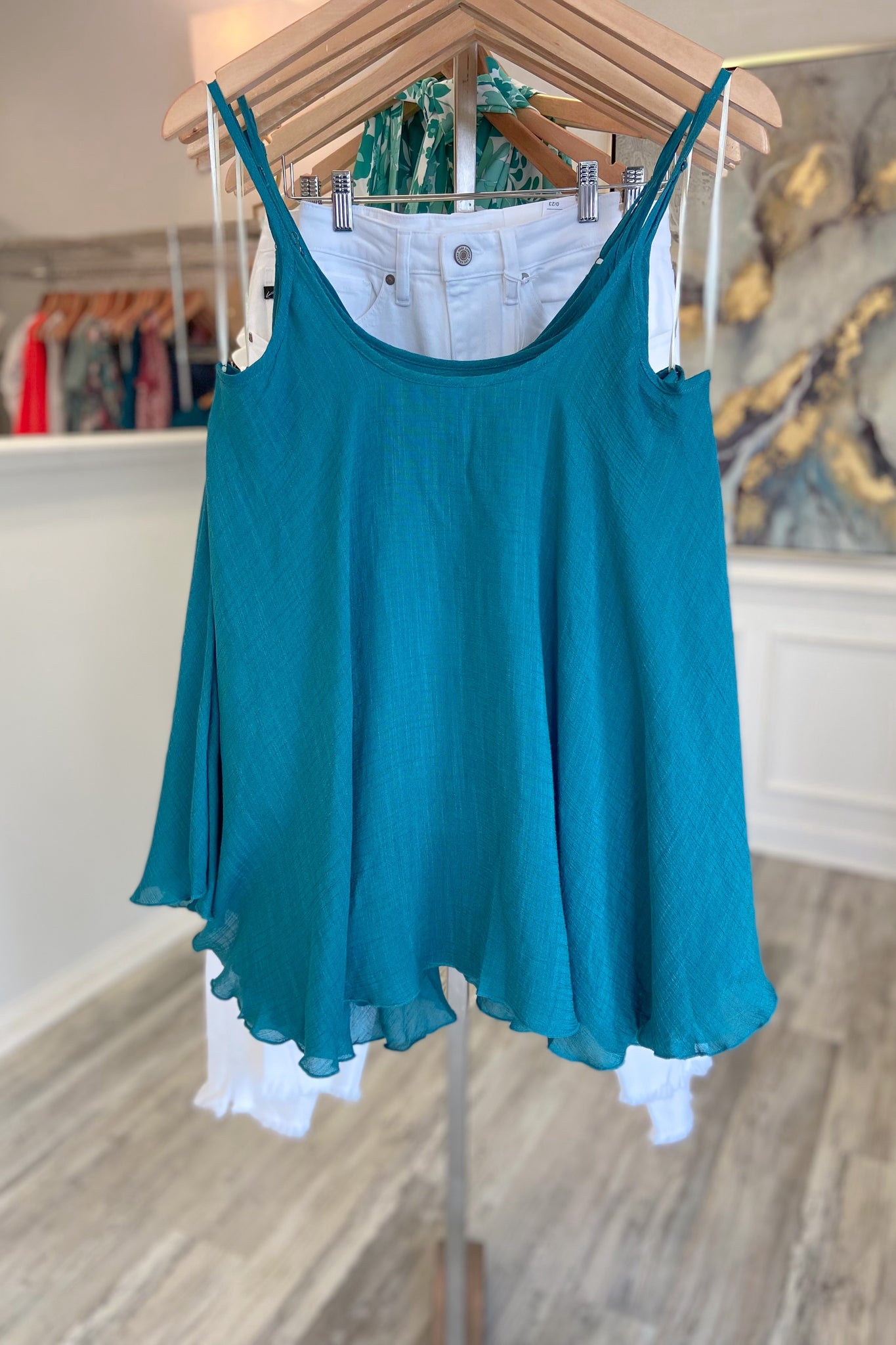 Kailey Tank Top in Teal