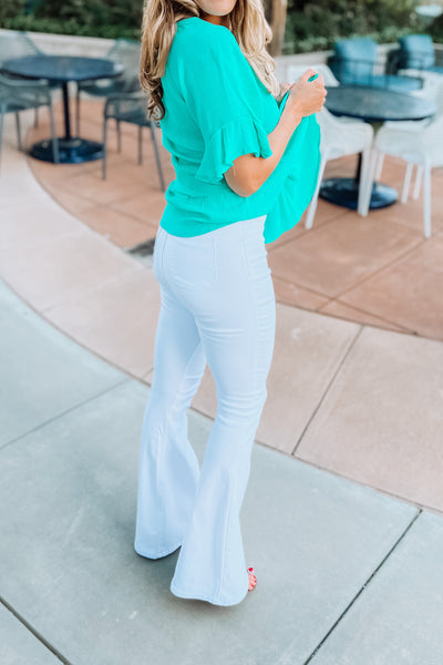 Malibu White Bell Bottoms