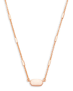 Kendra Scott Fern Pendant Necklace In Rose Gold