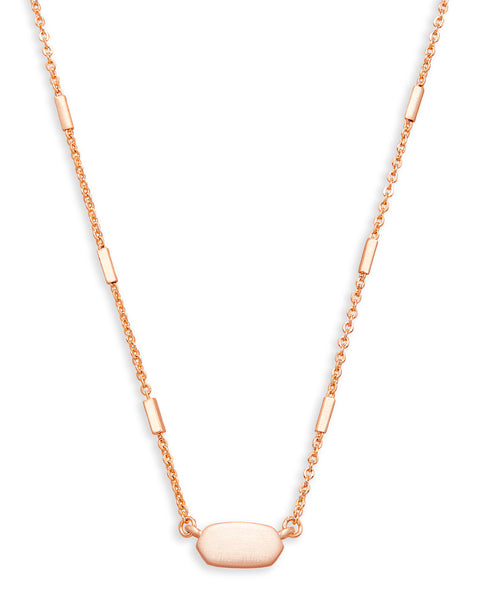Kendra Scott Fern Pendant Necklace In Rose Gold