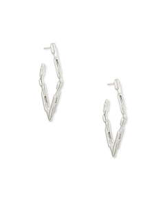 Kendra Scott Rylan Small Hoop Earrings In Silver