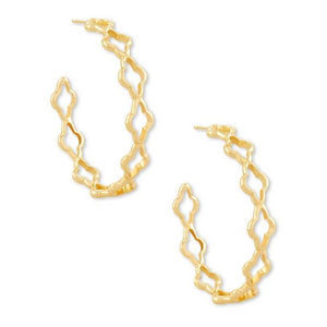 Kendra Scott Abbie Hoop Earrings In Gold