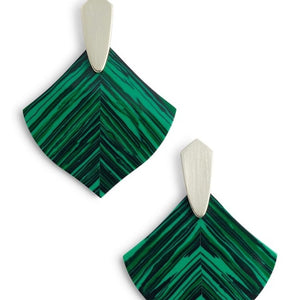 Kendra Scott Astoria Earrings in Gold Green Casilica